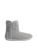 Cable Knit Slipper Boots