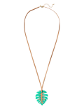 Palm Leaf Pendant Necklace