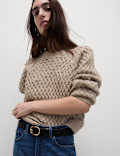 Cable Knit Embellished Jumper