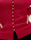 Soft Touch Button Through Fitted Cardigan