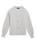 Textured V-Neck Button Front Cardigan