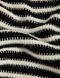 Striped Crew Neck Button Front Cardigan