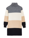 Striped Roll Neck Longline Jumper