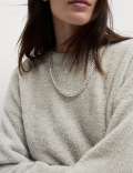 Ombre Tinsel Crew Neck Relaxed Jumper