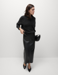 Ribbed Metallic Crew Neck Relaxed Jumper