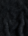 Ribbed Metallic Crew Neck Relaxed Jumper