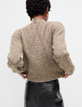 Embellished Cropped Crew Neck Jumper