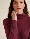 Supersoft Textured Roll Neck Jumper
