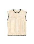 Textured Whipstitch Knitted Vest Top