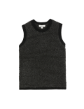Textured Tipped Detail Knitted Vest