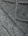 Cable Knit Edge to Edge Longline Cardigan