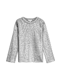 Metallic Ribbed Crew Neck Jumper
