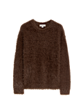 Textured Crew Neck Jumper