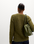 Textured Crew Neck Jumper