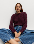 Textured Crew Neck Jumper