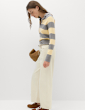 Striped Knitted Rugby Top