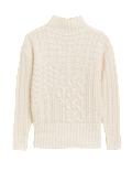 Recycled Blend Cable Knit Longline Jumper