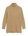 Ribbed Sparkly Roll Neck Longline Jumper