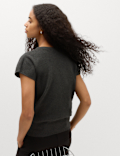 Draped Neck Knitted Top with Wool