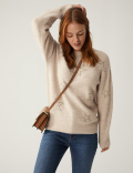 Sparkly Star Crew Neck Jumper