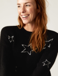 Sparkly Star Crew Neck Jumper