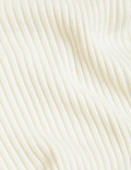 Ribbed Collared V-Neck Jumper