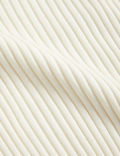 Ribbed Collared V-Neck Jumper
