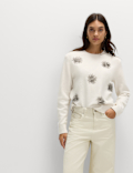 Gem Detail Embellished Jumper with Wool