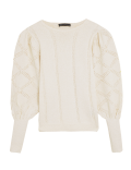 Cotton Rich Textured Crew Neck Jumper