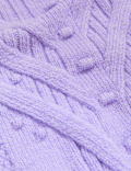 Textured Cable Knit Funnel Neck Jumper