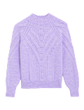 Textured Cable Knit Funnel Neck Jumper