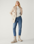 Textured Cable Knit Funnel Neck Jumper