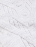 Textured Cable Knit Funnel Neck Jumper