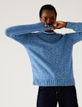 Recycled Blend Textured Crew Neck Jumper