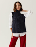 Recycled Blend Cable Knit Knitted Vest
