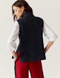 Recycled Blend Cable Knit Knitted Vest