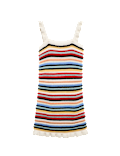 Cotton Rich Striped Knitted Mini Dress