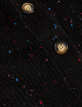 Textured Crew Neck Cardigan