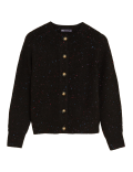 Textured Crew Neck Cardigan