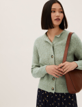Ribbed Crew Neck Cardigan