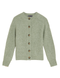 Ribbed Crew Neck Cardigan
