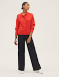 Ribbed Crew Neck Cardigan