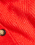 Ribbed Crew Neck Cardigan