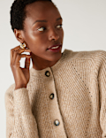 Ribbed Crew Neck Cardigan
