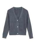 Recycled Blend Textured V-Neck Cardigan