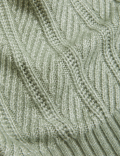 Recycled Blend Textured V-Neck Cardigan