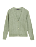 Recycled Blend Textured V-Neck Cardigan