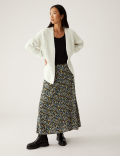 Recycled Blend Ribbed Relaxed Cardigan
