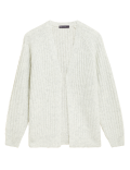 Recycled Blend Ribbed Relaxed Cardigan