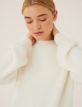 Textured Crew Neck Relaxed Jumper